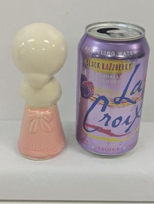 Vintage Shawnee Pottery Darn-Aide Lady Sock Darner With Original Paper Label