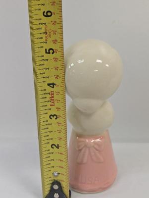 Vintage Shawnee Pottery Darn-Aide Lady Sock Darner With Original Paper Label