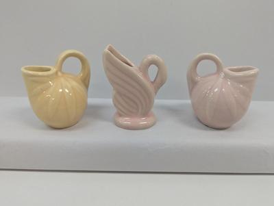 3 Vintage Shawnee Miniature Pottery Vases Choice 6