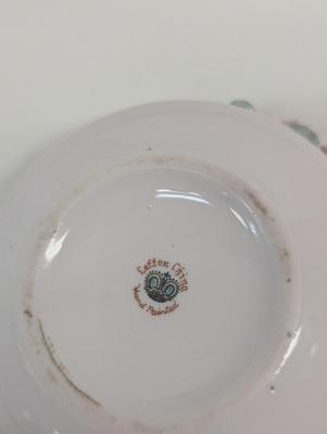 Vintage Majolica Blue Rose Pottery Pink Pitcher Lefton China Hand Painted Ashtray Mid Century Taper Holders
