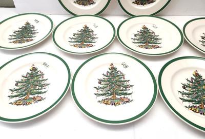 Lot #62 Lot of 8 Spode "Christmas Tree" Salad Plates