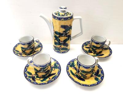 Lot #65 Asian Style Tea Set - 4 cups/saucers
