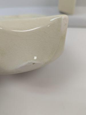 Royal Copley Rooster Chicken Ceramic Round Wall Planter Sconces