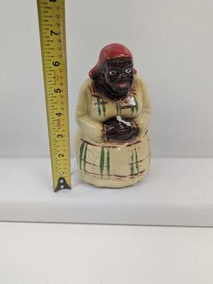 Mammy Aunt Jemima String Yarn Holder Black Americana Vintage Figure