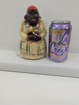 Mammy Aunt Jemima String Yarn Holder Black Americana Vintage Figure