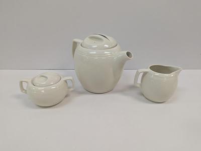 Vintage Porcelier Tea Set Raised Ducks Flying Made In USA