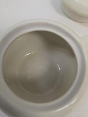 Vintage Porcelier Tea Set Raised Ducks Flying Made In USA