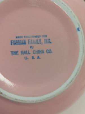 Vintage 1950's Forman Family Hall China Pink Casserole With Reticulated Copper Server