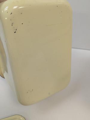 Vintage Enamel Storage Boxes With Lids