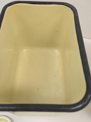 Vintage Enamel Storage Boxes With Lids