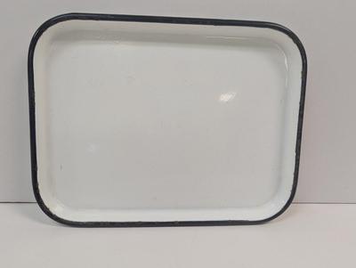 11" x 8 1/2" Vintage Enamel Tray