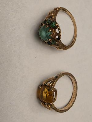 Pair of gold tone rings