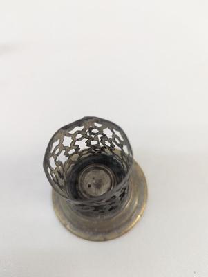 Glass & Silver Plate Bud Vase