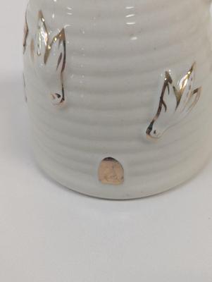 Vintage Beehive Bees Honey Jar With Spout Raised Design