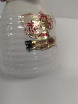 Vintage Beehive Bees Honey Jar With Spout Raised Design