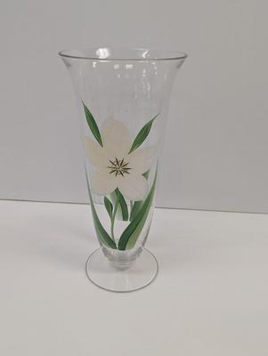 Hand Painted White Flower Vase