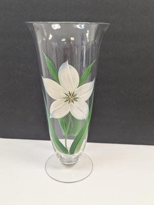 Hand Painted White Flower Vase