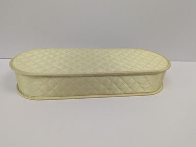 Kerk Guild Vintage Quilted Vanity Trinket Storage Box Fabric Makeup Container Glove Holder