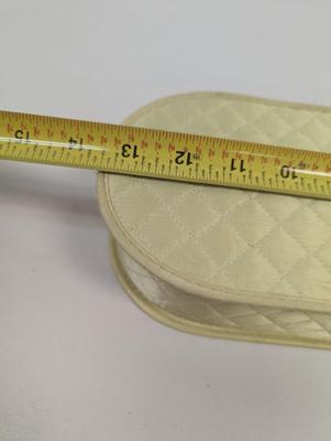 Kerk Guild Vintage Quilted Vanity Trinket Storage Box Fabric Makeup Container Glove Holder