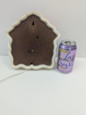 Sessions Made In USA Art Pottery Bluebird Birdhouse Clock