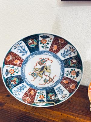 ASIAN BAMBOO WALL ART, COASTERS, AND HAND PAINTED CHINA