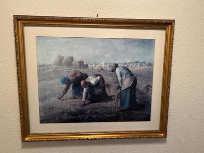 1857 PRINT OF “THE GLEANERS” BY ARTIST JEAN-FRANCOIS MILLET