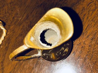 BRASS TEA CUP & SAUCER SMALL AND MINI PITCHERS FROM INDIA