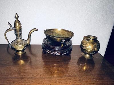 PRETTY HAND ETCHED BRASS FROM INDIA