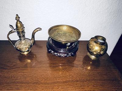 PRETTY HAND ETCHED BRASS FROM INDIA