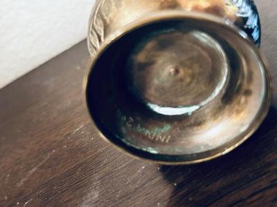 HAND ETCHED BRASS VASES FROM INDIA