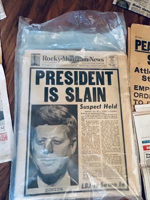 NEWS PAPER'S FEATURING HISTORICAL EVENTS