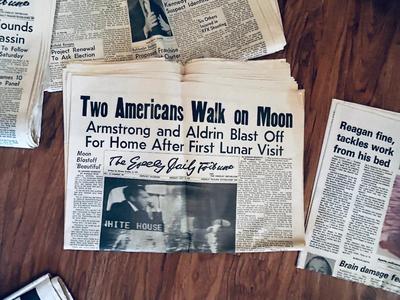 NEWS PAPER'S FEATURING HISTORICAL EVENTS