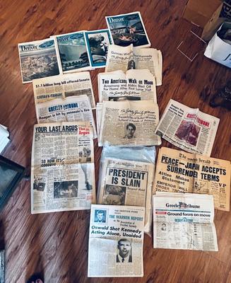 NEWS PAPER'S FEATURING HISTORICAL EVENTS