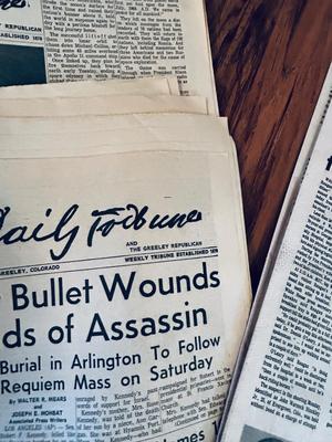 NEWS PAPER'S FEATURING HISTORICAL EVENTS
