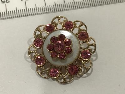 Vintage Dainty Rhinestone Brooch