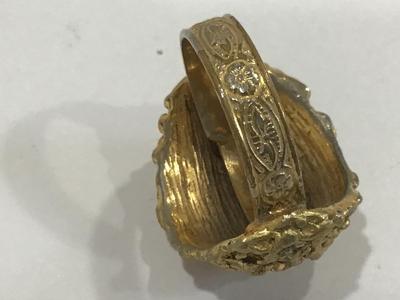 Chunky Daisy Adjustable Ring Vintage Ring