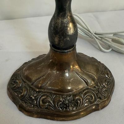 Godinger Silverplate & Blue Glass Vase with Ornate Silver Lamps & Decor (K-HS)