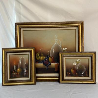 Three Still Life Paintings by Wallace (K-HS)