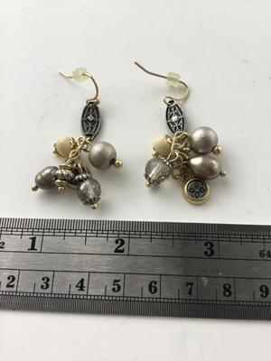 Beautiful gold tone fashion earrings