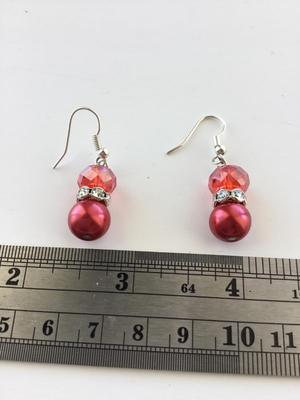 Beautiful red fashion earrings