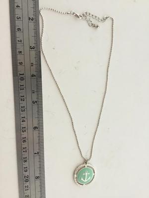 Fashion anchor mint colored necklace