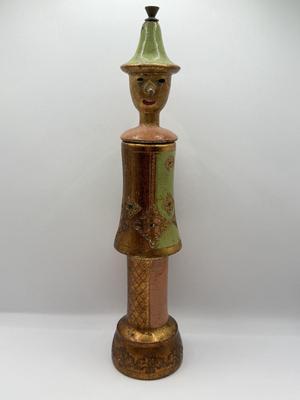 LOT 50D: Vintage Italian Hand Painted Character Pepper / Spice Grinder