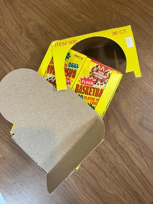 LOT 162K: Four Boxes of Sealed 1990 Fleer Basketball Cards