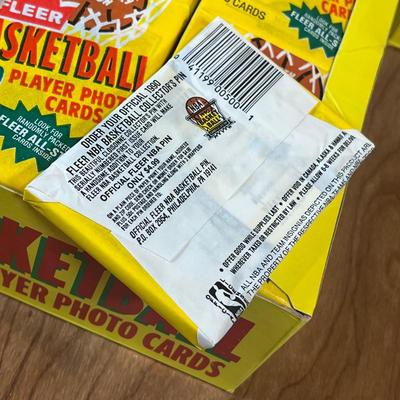 LOT 165K: Four Boxes of Sealed 1990 Fleer Basketball Cards