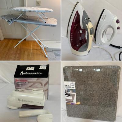 Black & Decker Irons with Felted Wool Pressing Mat & Ironing Boards (L-HS)