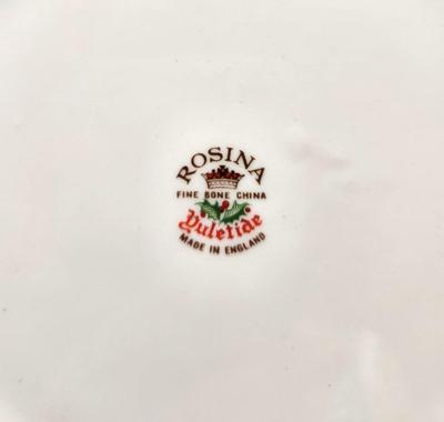 Lot #73 Rosina Bone China (England) "Yuletide" Cake/Dessert Plates - set of 8