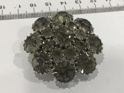 Beautiful Grey Rhinestone AB Brooch