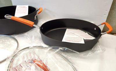Lot #78 Lot of 2 New Rachal Ray Roasting Pans - never used