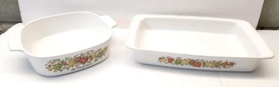 Lot #83 Lot of 2 Corning Ware Casserole Dishes - La Marjolaine