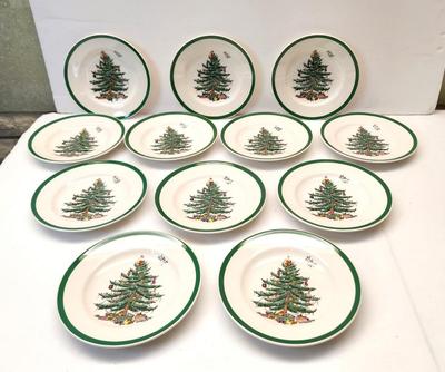 Lot #87 Spode "Christmas Tree" Salad Plates - Lot of 12